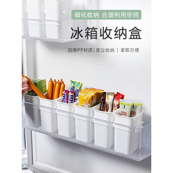 冰箱侧门收纳盒 家用冰箱侧门食品分类收纳盒厨房冰柜内侧冷冻食物