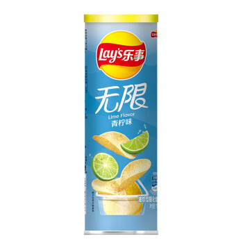 乐事Lay’s无限薯片 零食 休闲食品 青柠味 104g 膨化食品