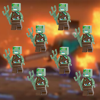 legomc我的世界兼容乐高积木小人仔2023新品循声守卫周边生物军团玩具