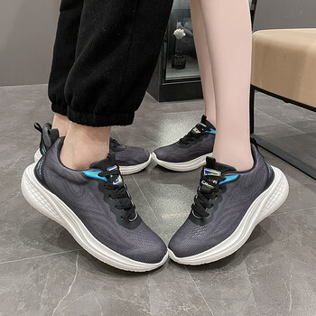 圣曼朵情侣鞋子一男一女两双2024新款夏季运动鞋透气网面百搭青少年潮