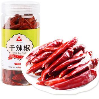 川珍 朝天干辣椒100g罐裝 香辣紅辣椒干貨燉鹵料火鍋底料干鍋調(diào)料炒菜