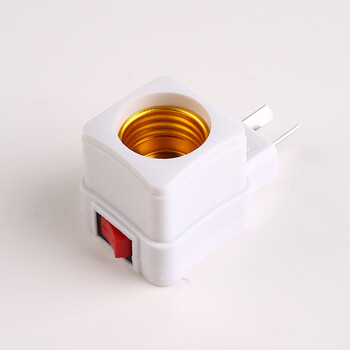 公牛王(bull run)带开关插头灯座带线家用e27螺口小夜灯灯座灯口led