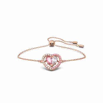 施华洛世奇（SWAROVSKI）【品牌直供】半心贴贴手链女 女士手链生日礼物 5653012