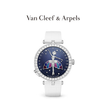 梵克雅宝vancleefarpelsballerineenchante系列腕表18k金钻石手表白k
