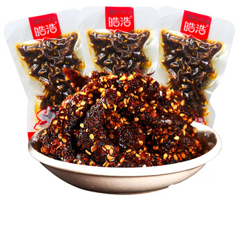 皓浩老妈素牛肉粒碳烤麻辣素肉休闲网红怀旧辣条儿时面筋零食小吃烧烤