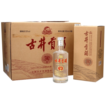 古井贡酒 30窖龄 50度整箱装500ml×6瓶白酒 口感浓香型