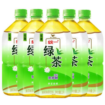 统一绿茶1000ml*4瓶8瓶装整箱低糖茉莉味茶饮料1升畅饮装夏日饮品