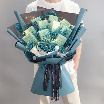 金婴天使花束实用生日礼物创意送男生男朋友男士老公情人节仪式感礼品