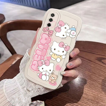 豆茶 凯蒂猫卡通可爱oppo手机壳波浪纹小熊kt猫男女情侣款全包软壳防
