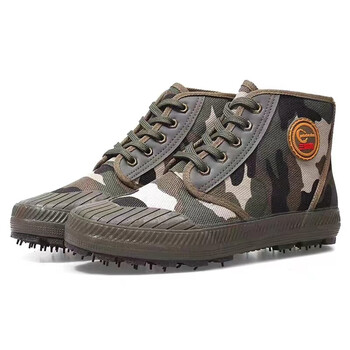 解放鞋3531男工地耐磨防水防滑劳保鞋女户外干活低高帮迷彩帆布鞋