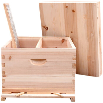 蜜蜂箱杉木十框标准不煮蜡蜂箱中蜂意蜂土蜂桶全套养蜂工具 商品 颜色