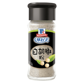 味好美（McCormicK）纯白胡椒粉30g【海南胡椒】玻璃瓶装无添加烧烤烹饪调味料