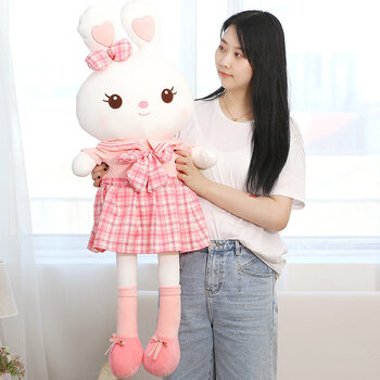 弗贝妮新大陆玩偶 新代路娃娃 兔子睡觉抱公仔抱枕毛绒新大陆兔子 jk