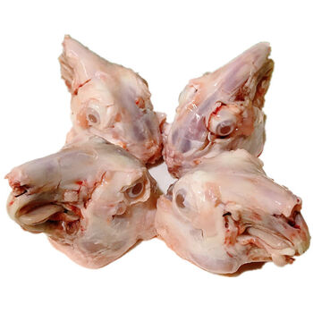 新鲜兔头现杀冷冻兔脑壳速冻4个一斤大兔子头10个佑达嘉怡小兔头20个