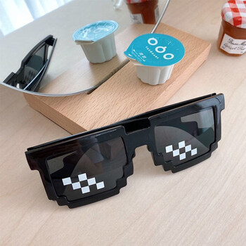 网红同款装逼马赛克墨镜装逼恶搞太阳眼镜韩版学生蹦迪社会男女