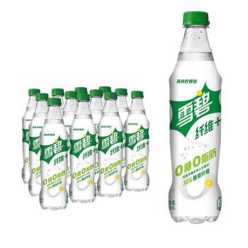 雪碧 Sprite 雪碧纤维+ 柠檬味 无糖零卡零糖 汽水 碳酸饮料 500ml*12瓶 整箱装 可口可乐公司出品