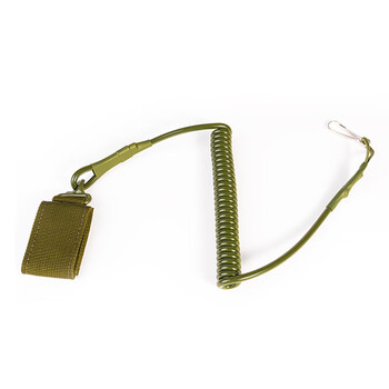 新品弹簧枪绳molle防丢安全绳枪纲改伸缩枪纲扣绳挂绳弹力通用钢丝款