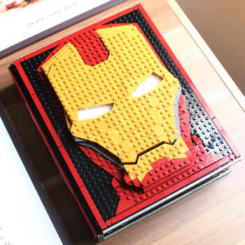 积木8-12岁高难度钢铁侠全套人仔纪念书漫威 钢铁侠积木书(52人仔) 版