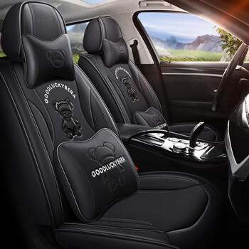 凯越君威昂科拉新款四季专用汽车坐套通用全包座套黑色布艺豪华版五座