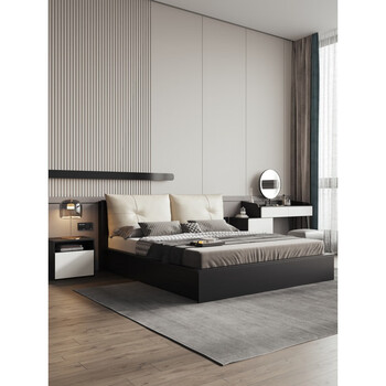 8米气动储物床木夏莎 进口西皮软靠 260元/280元 1500mm*2000mm  组装