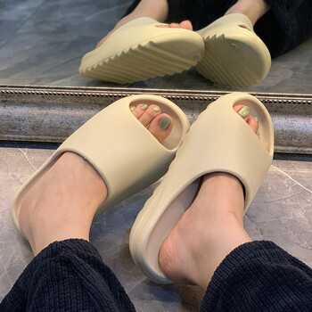 2022升级款锁坚朗椰子拖鞋椰子拖鞋yeezyslide暖沙黄过验新款松糕底外