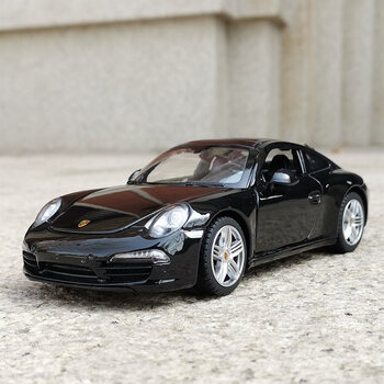 正版授权1:24保时捷911三开门方向盘联动静态原厂仿真合金汽车模型