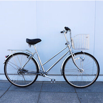 好老头出口日本自行车轴传动蓝马不锈钢内3速26寸男女代步车变速单车