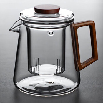 战舵茶水分离泡茶壶茶水分离家用过滤耐高温玻璃带盖办公室专烟灰语山