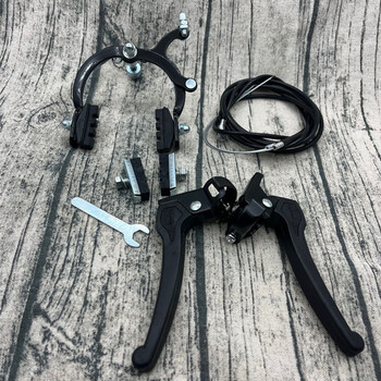 自行车前刹钳折叠车闸刹手把儿童车前刹门刹车弹簧单车刹车配件 黑色