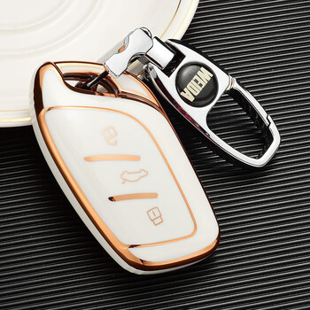 21-22款名爵5钥匙套 mg5汽车遥控器保护壳扣钥匙包 a款【象牙白】