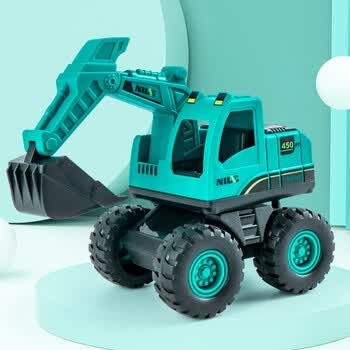 宝宝玩具车男孩推土机惯性工程车儿童挖掘机小汽车小孩挖土机红色