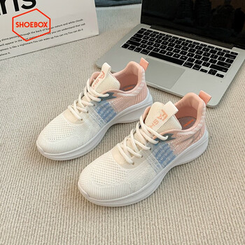 鞋柜shoebox达芙妮集团旗下运动鞋女2024年春夏轻便软底跑步鞋网面