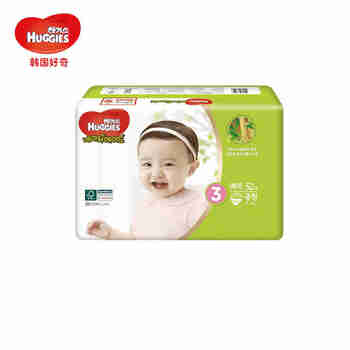 韩国好奇(Huggies) 天然之选纸尿裤 M52片 7-11kg 女宝