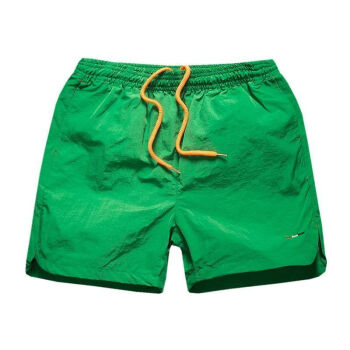 短裤男夏季薄款宽松三分沙滩裤3分外穿跑步健身速干潮流绿色2xl130145