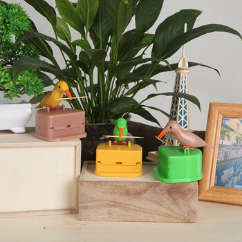 品欧源可爱卡通小鸟牙签盒自动弹出按压式家用个性大容量牙签筒竹牙签