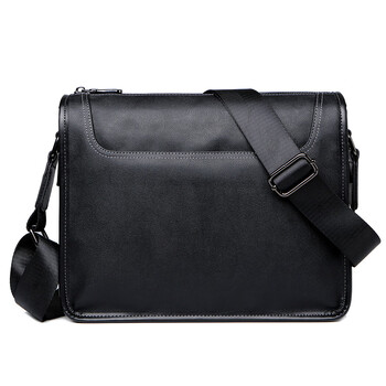 jnex高档轻奢新款男士商务通勤单肩包真皮斜挎包大容量真皮包牛皮时尚