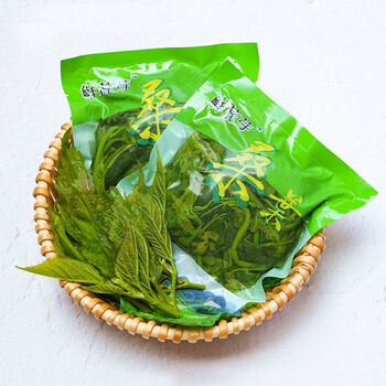 速冻桑叶新鲜食用嫩桑芽菜酒店农村特色菜绿色蔬菜煲汤鲜蕊芽200克5包
