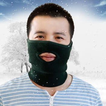 秋冬季07防寒面罩军绿色羊毛橄榄绿保暖帽子防寒面罩制式徒步骑行加厚