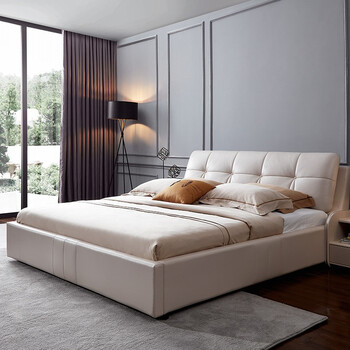 1日0点双11预告全友家居简约皮艺大床18米双人床10513518002000