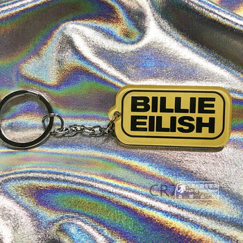 billie eilish 碧梨 bad guy专辑周边元素挂件亚克力双面钥匙扣 签名
