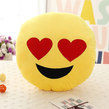 toy)质量无忧 qq表情暖手抱枕娃娃可插手emoji恶搞表情包公仔毛绒玩具