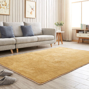 简约现代北欧沙发茶几床边居家保暖撸猫感地毯升级版香槟色200300cm