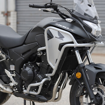 适用于本田cb400x保险杠发动机保护杠竞技杠全包围上下防摔杠改装银色