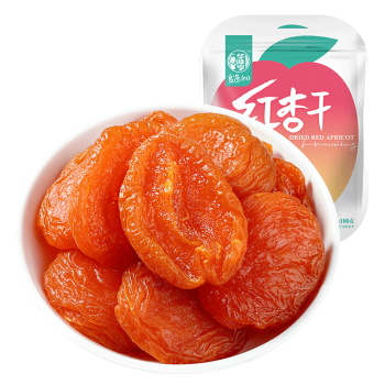 华味亨 蜜饯果干 零食水果干红杏果脯杏脯果干 红杏干100g/袋零食品小吃