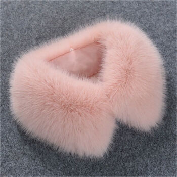 毛领子真毛秋冬皮草男女士韩式毛领子棉袄大衣毛毛领保暖加厚通用单买