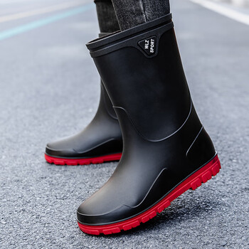 小回力家高筒雨鞋男秋季劳保工作胶鞋防滑赶海雨靴男士钓鱼专用涉水靴