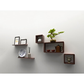 装饰背景墙置物架墙上壁客厅墙面挂墙创意格子挂壁隔板b造型不含摆件