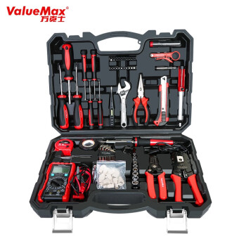 万克士（ValueMax）V009003 100件套电子电讯组套工具 多功能电工工具箱 电讯维修工具