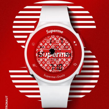 卡西欧联名同款supreme手表限定版红色太空人手表男女同款潮流百搭