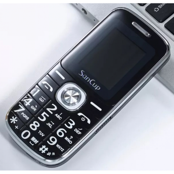 sancup金国威a8小金豆按键大字大声手电筒双卡双待直板老年人手机蓝色